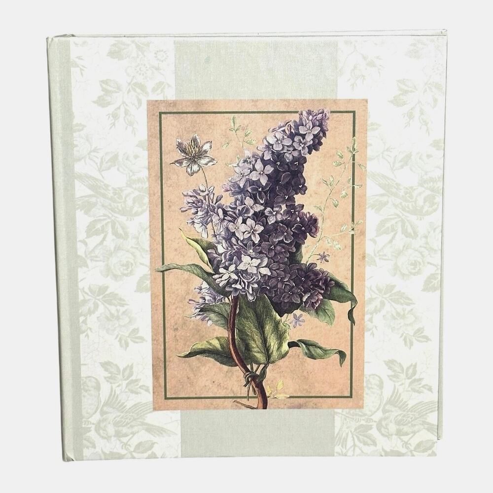 Vintage Hallmark address book lilac botanical NEW 6 ring refillable planner